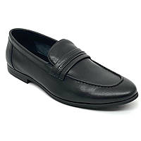 Мужские классические туфли лоферы черные кожаные Sergio Billini 51331-1 размер 41