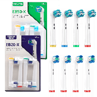 Насадки 8 шт для электрических зубных щеток Oral B Braun Cross Action EB50-X и Precision Clean EB20-X