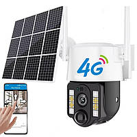 Камера видеонаблюдения 4G, с солнечной панелью / IP камера видеонаблюдения с передачей на телефон