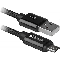 Дата кабель USB 2.0 AM to Micro 5P 1.0m USB08-03T PRO black Defender (87802) o