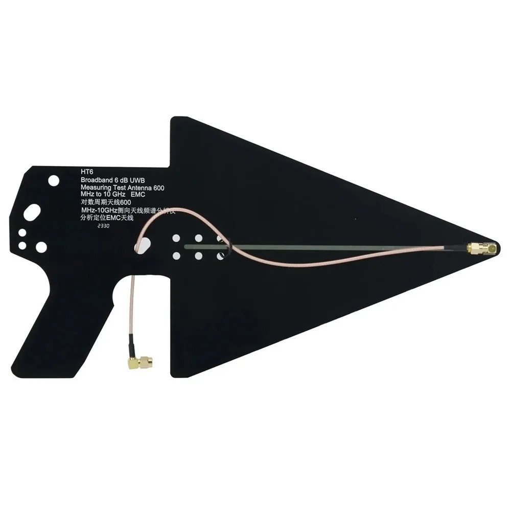 Антена UWB 600MhZ-10Ghz 6dBi HT6 SMA-Male, спрямована, логоперіодична для аналізаторів спектру