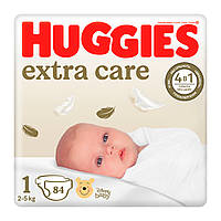 Підгузки Huggies Extra Care Розмір 1 (2-5 кг) 84 шт (5029053578057)