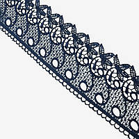 Мереживо макраме 8,0 см колір - темно-синій