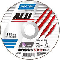 Отрезной круг Norton Alu, 80 м/сек, Ø 125 x 1.0 x 22.23