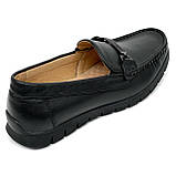 Чоловічі мокасини туфлі шкіряні чорні весна-осінь Sergio Billini B9189 розмір 40, фото 7