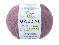 Нитки пряжа для вязания полушерсть BABY WOOL XL GAZZAL Беби вул хл Газзал №845 - фиолетовый