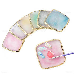 Квадратна палітра для змішування фарб, гелів, гель лаків та інших матеріалів (8,5х8,5см.), 386