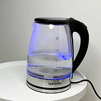 Электрический стеклянный чайник Rainberg RB-2250 с LED подсветкой 2200 YI-493 Вт 1.8л mun