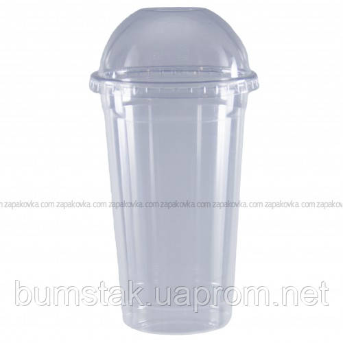 Склянку з купольної кришкою (кришталевий) 600 мл / 50 шт