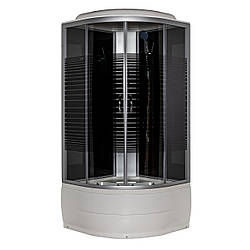 Душовий бокс Vivia 95 JK Black Line 90x90x215 високий піддон