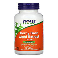 Экстракт горянки NOW Horny Goat Weed Extract 750 mg (90 табл)