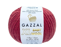 Нитки пряжа для вязания полушерсть BABY WOOL XL GAZZAL Беби вул хл Газзал №816 - роза