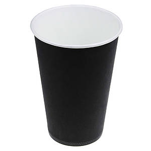 Паперовий стакан 340 мл чорний / 50 шт