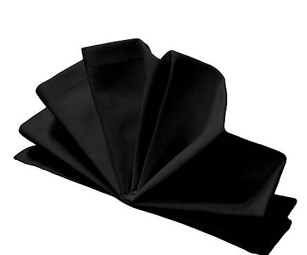 Серветка 45х45 Чорна з тканини СТ-245 для Сервірування Бавовна+ПЕ, фото 2