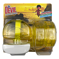 Туалетный блок для унитаза Dr.DEVIL 3 in 1, Свежесть лимонная, 3*55 ml