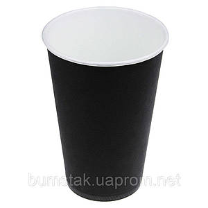 Паперовий стакан 400 мл чорний / 50 шт