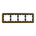 MERTEN D-Atique Рамка 4-постова золото 24к MTN4040-4741, фото 2