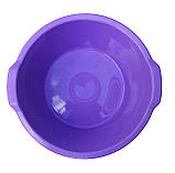 Таз пластиковий харчовий Незабудка 28 літрів лаванда Ø 50 см h=22 см (ПолімерАгро), фото 2