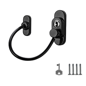 Дитячий замок безпеки з тросом для вікон. Чорний 00176