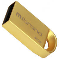 USB флеш наель Mibrand 64GB lynx Gold USB 2.0 (MI2.0/LY64M2G) o