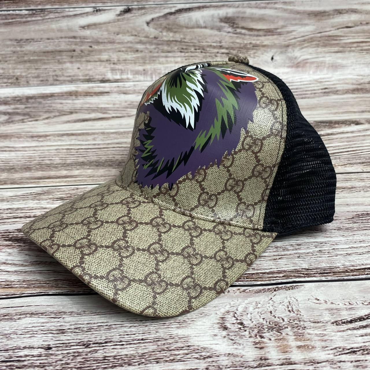 Бейсболка Gucci у двох кольорах із малюнком у бежевому кольорі, фото 1