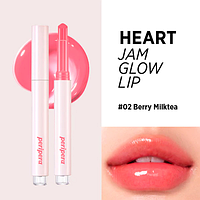 Сияющий блеск-помада в стике Peripera Heart Jam Glow Lip 02 Berry MilkTea 1.4g