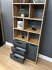 Книжкова шафа-стелаж з полицями та ящиками h196*80*35 см, фото 4