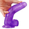 Фалоімітатор на присосці з мошонкою Ділдо реалістичний Jelly Studs Faloimitator гумовий фаллос, фото 3