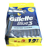 Одноразовые станки для бритья Gillette Blue 3 Comfort 12 шт