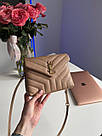 Жіноча сумка Ів Сен Лоран бежева Yves Saint Laurent Beige Toy LouLou In Quilted Leather, фото 5
