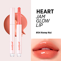 Сияющий блеск-помада в стике Peripera Heart Jam Glow Lip 04 Honey Nut 1.4g