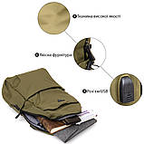 Рюкзак текстильний smart унісекс Vintage 20623 Оливковий, фото 4