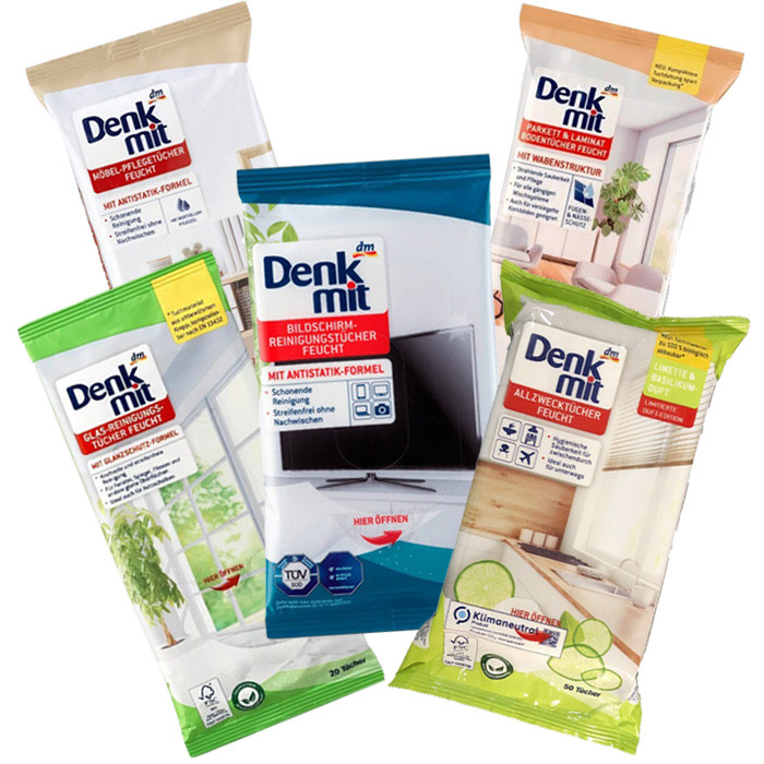 Набір вологих серветок Denkmit для прибирання, фото 1