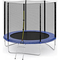 Батут Just Jump 312 см внешняя защитная сетка, 10 футов для детей прыгательный Синий