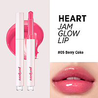 Сияющий блеск-помада в стике Peripera Heart Jam Glow Lip 05 Berry Coke 1.4g