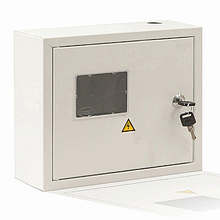 Шафа металевий 1-фазного лічильника + 4 модуля, відкритої установки, (235х270х96мм) "СВІТ-БУД електро"