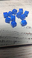 Стеклянная бусина кубик 8мм х 8мм SB-0135 синяя, за 1 упаковку = 10шт 7928