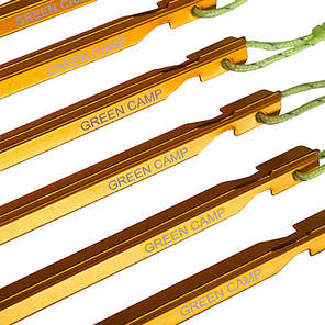 Кілочки до наметів алюмінієві Green Camp L=19см, фото 2