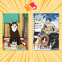Блокнот А6 на пружині в клітинку 48 арк. Umibe no Etranger / Незнайомець на березі моря