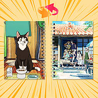 Блокнот А6 на пружині в клітинку 48 арк. Umibe no Etranger / Незнайомець на березі моря 003