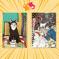 Блокнот А6 на пружині в клітинку 48 арк. Umibe no Etranger / Незнайомець на березі моря 015