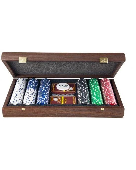 Набір для покера в дерев'яному футлярі 39х22 см Manopoulos 670495