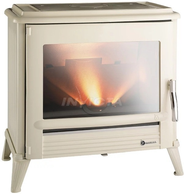 Піч-камін Invicta Modena емаль слонова кістка, фото 1