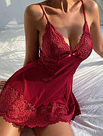 Сексуальное белье. Эротический комплект. Пеньюар. Пижама. Ночная рубашка бордо размер М (44-46) zap - 1486
