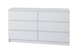 Комод для телевізора шириною 140 см на 6 ящиків (1400х700х400) \ колір Білий