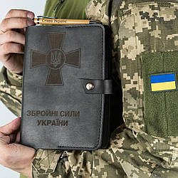 Блокнот у шкіряній обкладинці з 1 застібкою  твоїм гравіюванням s.a.f._handmade