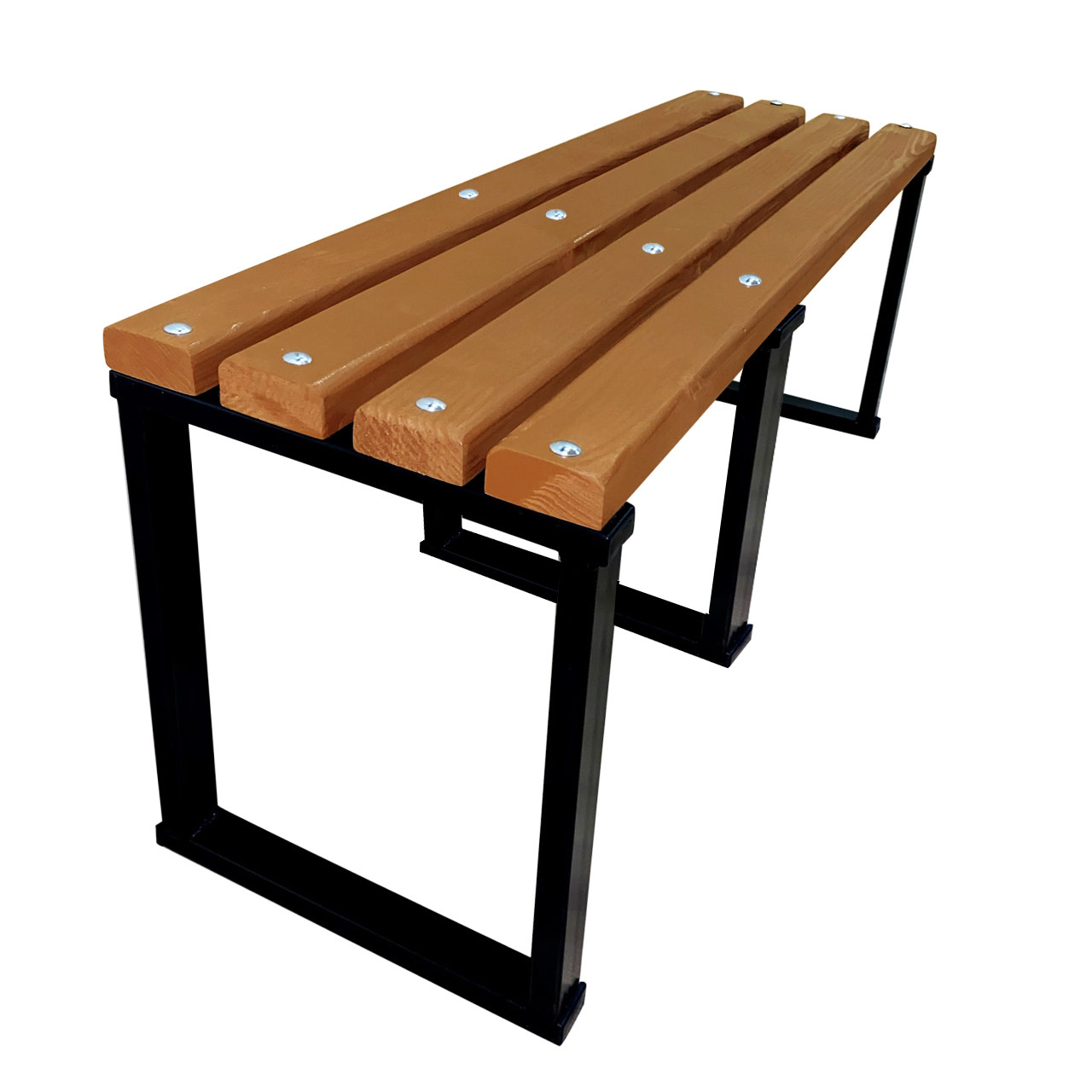 Лавка садова Tobi Sho Лофт без спинки та підлокітників посилена 220 см колір дуб, фото 1