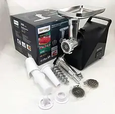 М'ясорубка Rainberg 3000W Black 2в1 електрична соковичавниця електром'ясорубка, фото 2