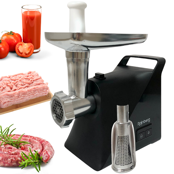 М'ясорубка Rainberg 3000W Black 2в1 електрична соковичавниця електром'ясорубка