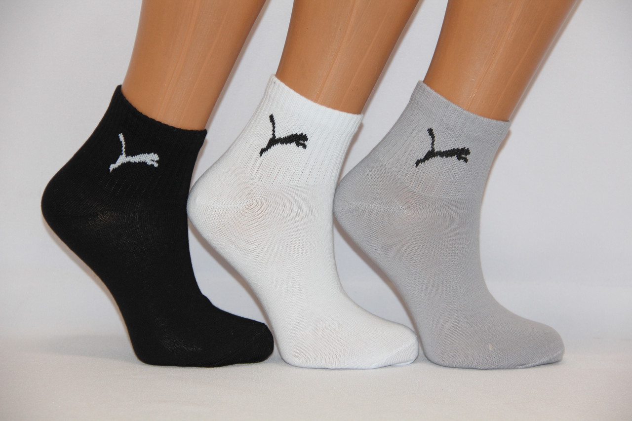 Спортивні жіночі шкарпетки середні з бавовни Ф17 36-40